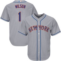 New York Mets #1 Mookie Wilson Grey Cool Base Stitched Youth MLB Jersey