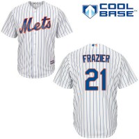 New York Mets #21 Todd Frazier White(Blue Strip) Cool Base Stitched Youth MLB Jersey