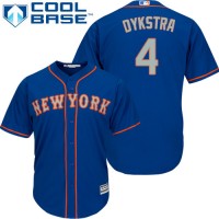 New York Mets #4 Lenny Dykstra Blue(Grey NO.) Cool Base Stitched Youth MLB Jersey