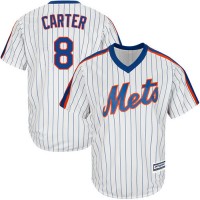 New York Mets #8 Gary Carter White(Blue Strip) Alternate Cool Base Stitched Youth MLB Jersey