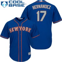 New York Mets #17 Keith Hernandez Blue(Grey NO.) Cool Base Stitched Youth MLB Jersey