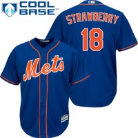 New York Mets #18 Darryl Strawberry Blue Cool Base Stitched Youth MLB Jersey
