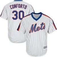 New York Mets #30 Michael Conforto White(Blue Strip) Alternate Cool Base Stitched Youth MLB Jersey