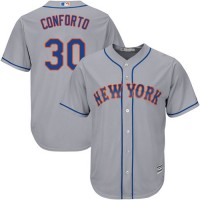 New York Mets #30 Michael Conforto Grey Cool Base Stitched Youth MLB Jersey