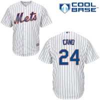 New York Mets #24 Robinson Cano White(Blue Strip) Cool Base Stitched Youth MLB Jersey