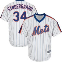 New York Mets #34 Noah Syndergaard White(Blue Strip) Alternate Cool Base Stitched Youth MLB Jersey