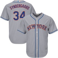 New York Mets #34 Noah Syndergaard Grey Cool Base Stitched Youth MLB Jersey