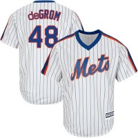 New York Mets #48 Jacob DeGrom White(Blue Strip) Alternate Cool Base Stitched Youth MLB Jersey
