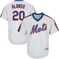 New York Mets #20 Pete Alonso White(Blue Strip) Alternate Cool Base Stitched Youth MLB Jersey