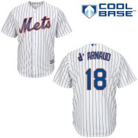 New York Mets #18 Travis d'Arnaud White(Blue Strip) Cool Base Stitched Youth MLB Jersey