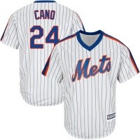 New York Mets #24 Robinson Cano White(Blue Strip) Alternate Cool Base Stitched Youth MLB Jersey