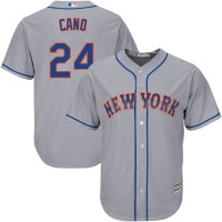 New York Mets #24 Robinson Cano Grey Cool Base Stitched Youth MLB Jersey