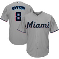 Miami Marlins #8 Andre Dawson Grey Cool Base Stitched Youth MLB Jersey