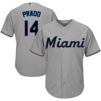 Miami Marlins #14 Martin Prado Grey Cool Base Stitched Youth MLB Jersey