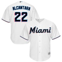 Miami Marlins #22 Sandy Alcantara White Cool Base Stitched Youth MLB Jersey