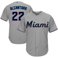 Miami Marlins #22 Sandy Alcantara Grey Cool Base Stitched Youth MLB Jersey