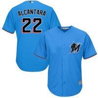 Miami Marlins #22 Sandy Alcantara Blue Cool Base Stitched Youth MLB Jersey