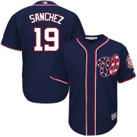 Washington Nationals #19 Anibal Sanchez Navy Blue New Cool Base Stitched Youth MLB Jersey