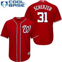 Washington Nationals #31 Max Scherzer Red Cool Base Stitched Youth MLB Jersey