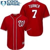 Washington Nationals #7 Trea Turner Red Cool Base Stitched Youth MLB Jersey