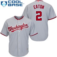 Washington Nationals #2 Adam Eaton Grey Cool Base Stitched Youth MLB Jersey