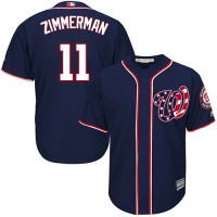 Washington Nationals #11 Ryan Zimmerman Navy Blue Cool Base Stitched Youth MLB Jersey