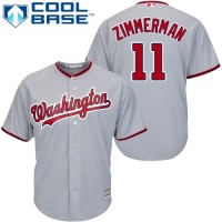 Washington Nationals #11 Ryan Zimmerman Grey Cool Base Stitched Youth MLB Jersey