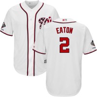 Washington Nationals #2 Adam Eaton White Cool Base 2019 World Series Champions Stitched Youth MLB Jersey