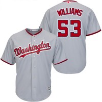 Washington Nationals #53 Austen Williams Grey New Cool Base Stitched Youth MLB Jersey