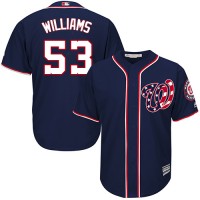 Washington Nationals #53 Austen Williams Navy Blue New Cool Base Stitched Youth MLB Jersey
