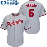 Washington Nationals #6 Anthony Rendon Grey Cool Base 2019 World Series Champions Stitched Youth MLB Jersey