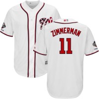 Washington Nationals #11 Ryan Zimmerman White Cool Base 2019 World Series Champions Stitched Youth MLB Jersey