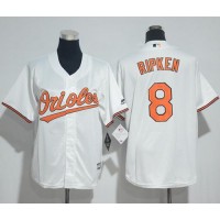 Baltimore Orioles #8 Cal Ripken White Cool Base Stitched Youth MLB Jersey