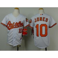 Baltimore Orioles #10 Adam Jones White Cool Base Stitched Youth MLB Jersey