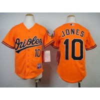 Baltimore Orioles #10 Adam Jones Orange Cool Base Stitched Youth MLB Jersey