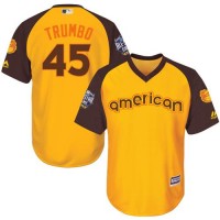 Baltimore Orioles #45 Mark Trumbo Gold 2016 All-Star American League Stitched Youth MLB Jersey
