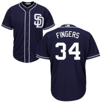 San Diego Padres #34 Rollie Fingers Navy blue Cool Base Stitched Youth MLB Jersey