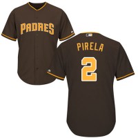 San Diego Padres #2 Jose Pirela Brown Cool Base Stitched Youth MLB Jersey