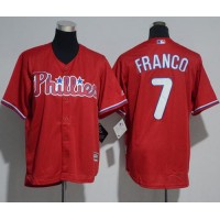 Philadelphia Phillies #7 Maikel Franco Red Cool Base Stitched Youth MLB Jersey