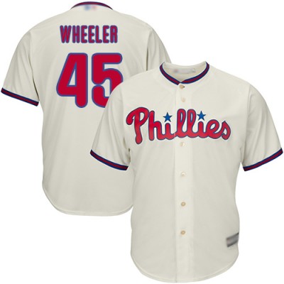 Philadelphia Phillies #45 Zack Wheeler Cream Cool Base Stitched Youth MLB Jersey