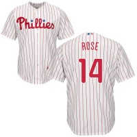 Philadelphia Phillies #14 Pete Rose White(Red Strip) Cool Base Stitched Youth MLB Jersey
