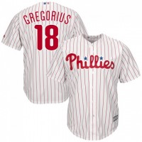 Philadelphia Phillies #18 Didi Gregorius White(Red Strip) Cool Base Stitched Youth MLB Jersey