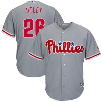 Philadelphia Phillies #26 Chase Utley Grey Stitched Youth MLB Jersey