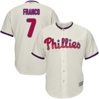 Philadelphia Phillies #7 Maikel Franco Cream Cool Base Stitched Youth MLB Jersey