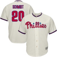 Philadelphia Phillies #20 Mike Schmidt Cream Cool Base Stitched Youth MLB Jersey