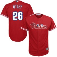 Philadelphia Phillies #26 Chase Utley Red Cool Base Stitched Youth MLB Jersey