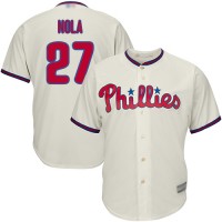 Philadelphia Phillies #27 Aaron Nola Cream Cool Base Stitched Youth MLB Jersey