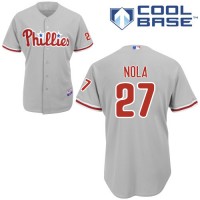 Philadelphia Phillies #27 Aaron Nola Grey Cool Base Stitched Youth MLB Jersey