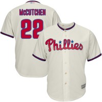 Philadelphia Phillies #22 Andrew McCutchen Cream Cool Base Stitched Youth MLB Jersey