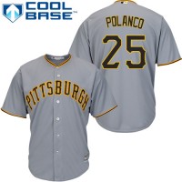 Pittsburgh Pirates #25 Gregory Polanco Grey Cool Base Stitched Youth MLB Jersey